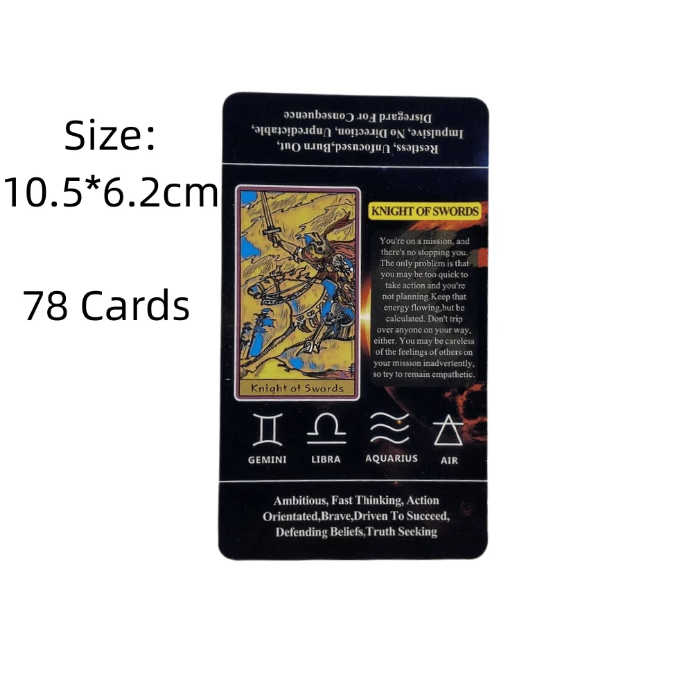 Beginners Tarot English Meaning On Cards Tarot Keywords Reversed Rider