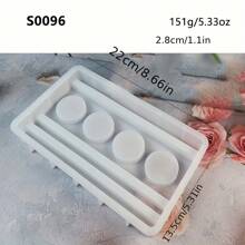 1 Khuôn đúc nhựa silicon cho chân nến, Thiết kế đế bất đối xứng 4 khoang, Khuôn nến thạch cao xi măng tự làm, Dụng cụ thủ công trang trí nhà cửa - trắng - Xem 6