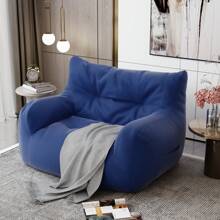 JOYRACER Oversized Bean Bag Chair For Adults, 2-Seater Loveseat Sofa, Bean Bag Couch With Filler Giant Living Room Bean Bag Chair With Pocket, Big Lazy Sofa Accent Chair For Gaming, Reading(Beige/Gray/Pink/Royal Blue) - 寶藍色 - 查看 1