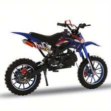 Small Dirt Bike, Mini Gas Power Motocross, Pocket Motorbike - Blue - View 6