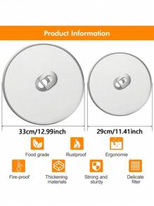 1 件不锈钢防溅网防油煎炸保护罩，厨房烹饪配件