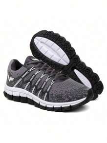Super Light Adult Men's Tennis Shoes With Internal Fabric Lining - Màu xám đen - Xem 1