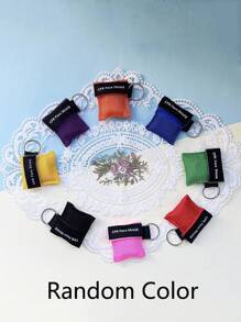 1 Pc Multi Color Optional CPR Emergency Mask Portable Keychain With One-Way Valve Breathing Mask First Aid Rescue Emergency Kit Disposable CPR Mask Face Shield First Aid Mask - Multicolor - View 11