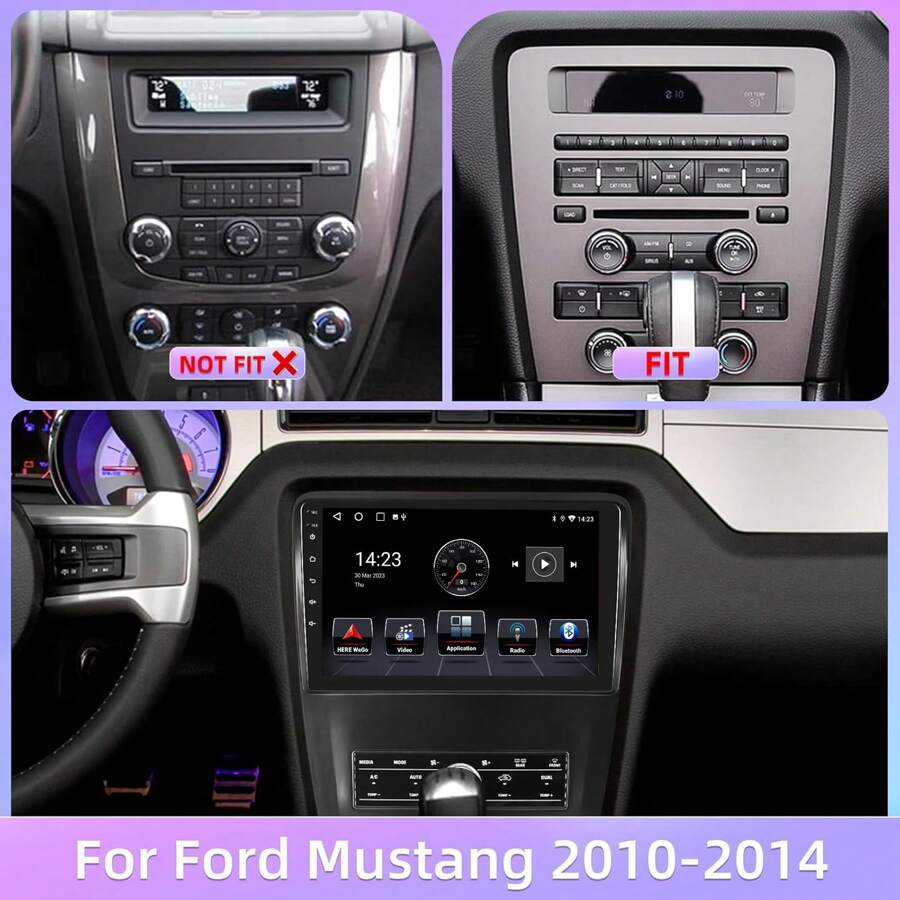 ESSGOO 10" 4G+64G For F Ord Mustang 20102014 Android 13 Car Stereo