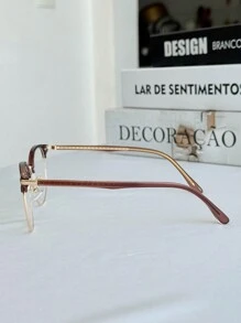 MELINDA MODA Women's Metal Fashion Eyeglasses Frame - 鏽棕色 - 查看 4