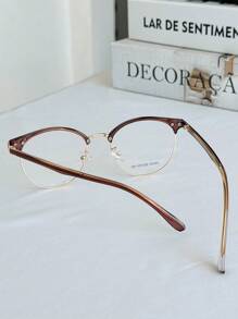 MELINDA MODA Women's Metal Fashion Eyeglasses Frame - 鏽棕色 - 查看 5