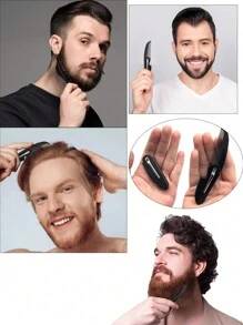 1pc/2pcs Portable Professional Folding Beard Brush Men Small Pocket Mustache Comb For Everyday Grooming And Hair Care, Men Accessories