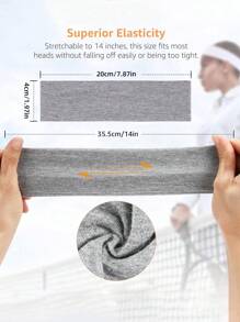 1/6/8/10/14 件装 欧美风格 女士纽扣头带 宽发带 面罩带 头巾 瑜伽运动发饰 - 彩色 - 查看 6