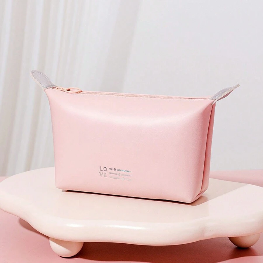 PU Organizer Bag Multifunctional For Organizing Makeup And Hygiene Items, Etc. For Travel Or Everyday Use - Baby Pink - View 1