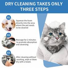 Waterless Shampoo For Dogs & Cats 13.52oz ,Classic Fresh Scent, Long Lasting Fragrance | No-Rinse Foam With Oatmeal |Hypoallergenic, PH Balanced & 72H Freshness | Dry Shampoo For Cats,Dry Shampoo For Dogs