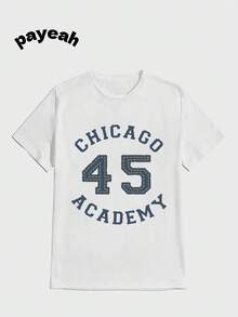 Payeah  Chicago 45 Academy  Casual Digital Print  Pure Heavy Cotton T Shirt - trắng - Xem 1