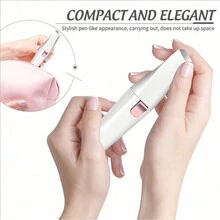 便携式电动鼻毛修剪器，具有二合一眉毛修剪功能 - 金色 - 查看 3