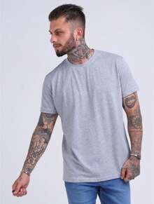 Kit 3 Camisetas Básicas Masculina 100% Algodão Pima Premium Casual - Multicolorido - Visão 6