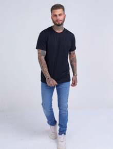Kit 3 Camisetas Básicas Masculina 100% Algodão Pima Premium Casual - Multicolorido - Visão 2