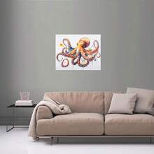 1 bộ sơn acrylic theo số cho người lớn, chủ đề bạch tuộc, bộ sơn acrylic không khung 16*20in, tranh kỹ thuật số cho người lớn, bộ sơn, sơn theo số cho người lớn, sở thích và đồ thủ công cho người lớn, quà tặng sinh nhật, lễ tạ ơn, giáng sinh cho hàng xóm, bạn bè, bộ trang trí nhà cửa - 40*50 cm - Xem 2
