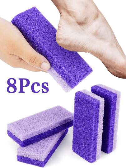 1/4/8pcs Purple Pumice Stone For Feet - PU Material Scrubber And Professional Exfoliating Rock For Feet Hands Body Care - Foot Pumice Stone For Feet Hard Skin Callus Remover, Foot Care, Callus Remover Pedicure, Foot Scrubber, Feet Scrub, Valentines Gifts, New Years Gifts