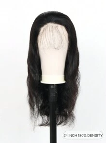 13x4 Body Wave Lace Front Wigs Human Hair Pre Plucked 24 Inch 180% Density Lace Front Wigs For Women Body Wave Wigs Natural Black Unprocessed Brazilian Remy Human Hair With Baby Hair - Natural & Black - View 3