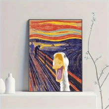 1 bức tranh in nghệ thuật trên vải canvas không khung, tối giản hiện đại, bức tranh ngỗng kêu, nghệ thuật treo tường vui nhộn, món quà lý tưởng cho phòng ngủ, phòng khách, hành lang, đồ trang trí tường, đồ trang trí mùa thu - Nhiều màu - Xem 5