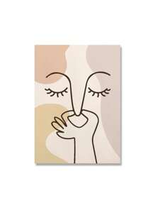 1 pieza Imagen artística de pared de olor desagradable y líneas lindas en lienzo, póster de color divertido para el baño con humor de inodoro, decoración del hogar para el baño sin marco - Multicolor - Ver 12