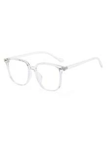 1/2-3 pares de gafas transparentes minimalistas modernas para mujeres, protección ocular diaria, prevención de la fatiga visual, adecuadas para la oficina, la lectura, ver la televisión, los juegos, también se pueden usar como accesorios decorativos - transparente - Ver 3