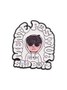 1/7pcs Golf Cap Clip With Simple Metal New Cartoon Pin, Fun Decorative Pin, Golf Cap Badge, Baseball Cap Decoration, Creative Cute Cartoon Image, Gift For Friends