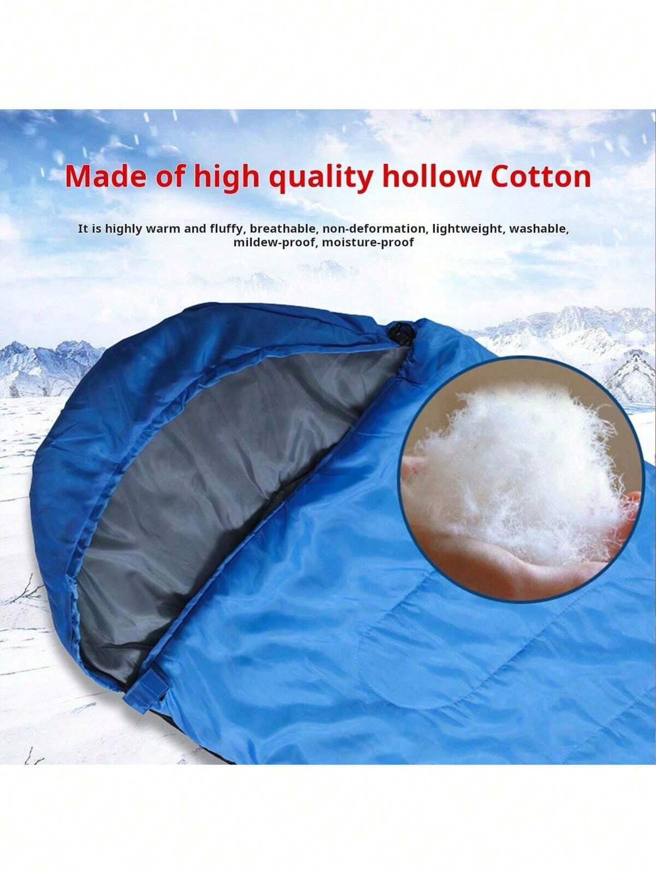 1pc Envelope Style Thick Warm Feather Sleeping Bag For Adults, Suitable