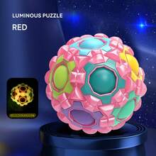 Bola de puzzle luminiscente mágica de arcoíris, rompecabezas de bola de inquietud, juguete colorido, para niños, niñas, adolescentes y adultos, juegos de puzzle que brillan en la oscuridad, bola de puzzle de cambio de color, regalo de Navidad y cumpleaños - Multicolor - Ver 16