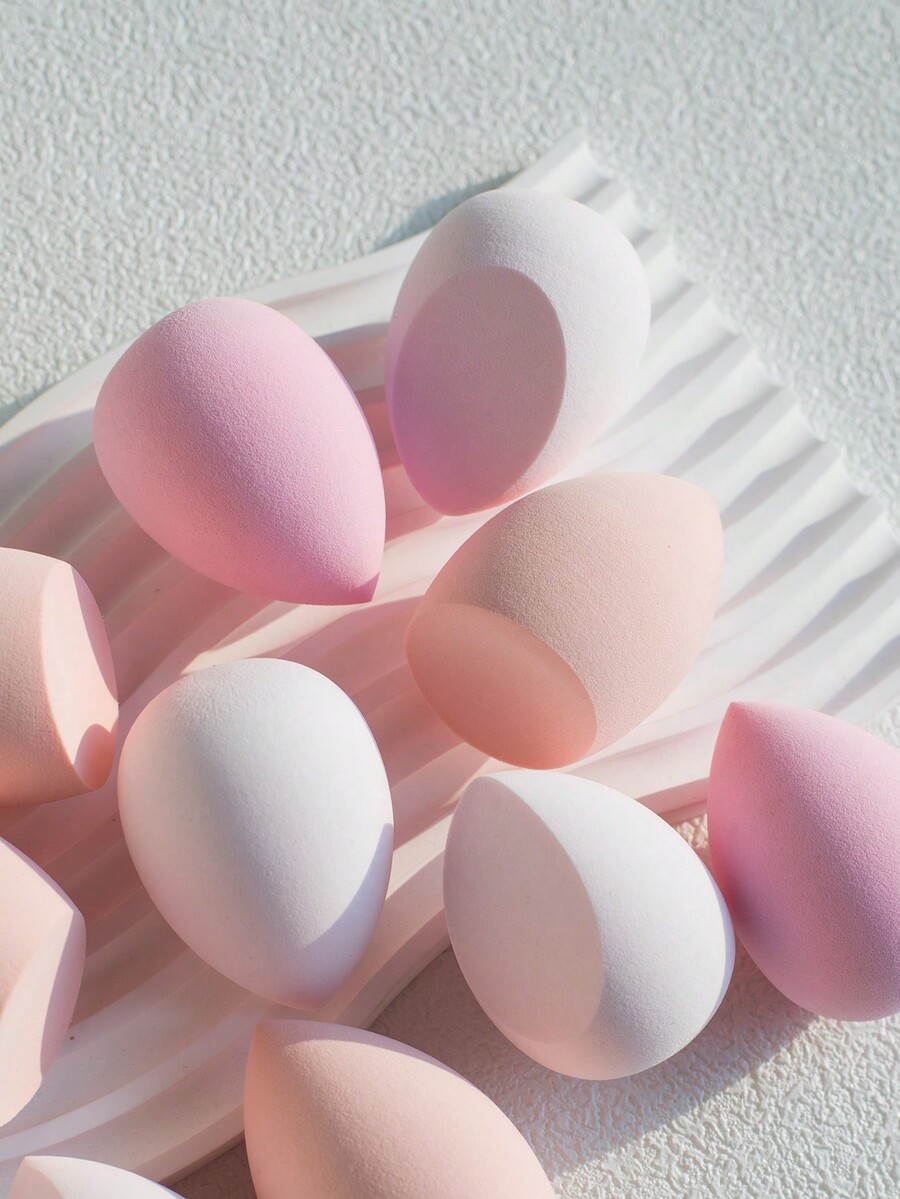 12pcs/Pack MultiColor & Various Shape Makeup Sponges, Suitable For