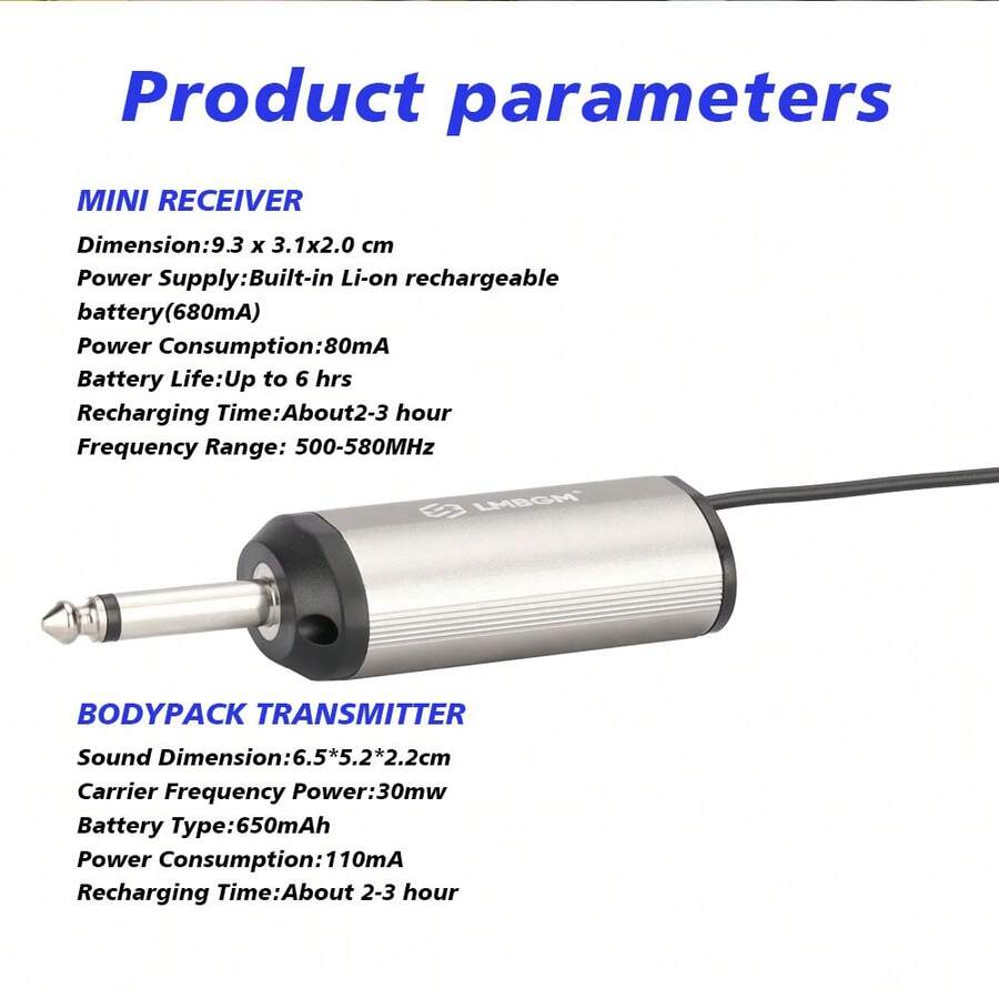 UHF Wireless Metal Bodypack Headset And Lavalier Wireless Microphone