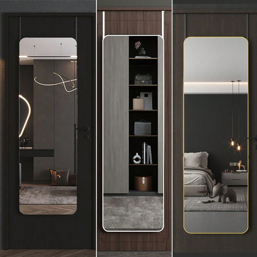 Living And Home Full Length Mirror With Rounded Corners Door Hanging