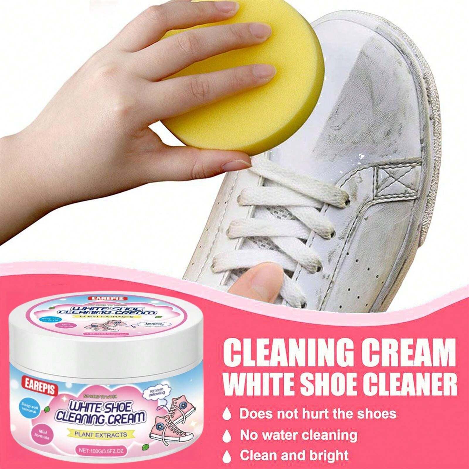 100g Shoe Whitening Gel Cleaner Multifunctional Cleaning Cream With