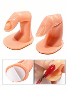 Juego de 10 piezas de dedos de manicura de práctica con uñas postizas para entrenamiento, para arte de uñas acrílicas y de gel, decoración de exhibición de manos para principiantes de arte de uñas y artistas de salón