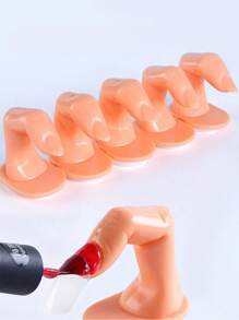 Juego de 10 piezas de dedos de manicura de práctica con uñas postizas para entrenamiento, para arte de uñas acrílicas y de gel, decoración de exhibición de manos para principiantes de arte de uñas y artistas de salón
