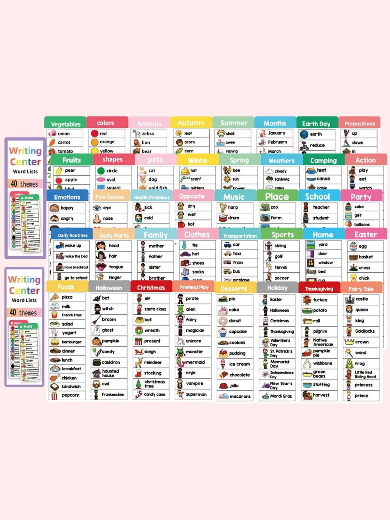 CVC Vocabulary Learning Flash Cards Alphabet, Phonics, Writing