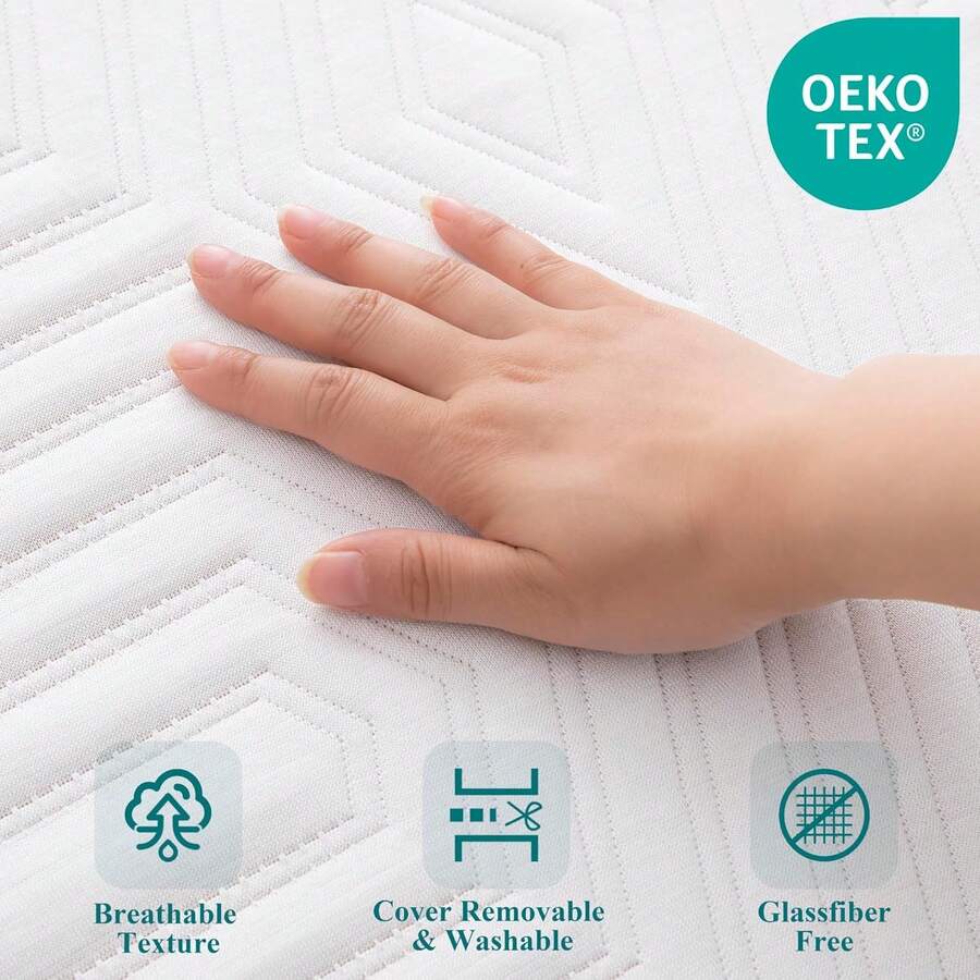 Memory Foam Mattress, Gel Foam Mattress With Breathable Cover, Bed In A