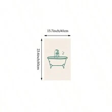 1/3 件鸭子毛巾牛仔和卷发器印刷帆布画浴室装饰可爱时尚可印刷鸭子墙壁艺术无框 - 彩色 - 查看 19