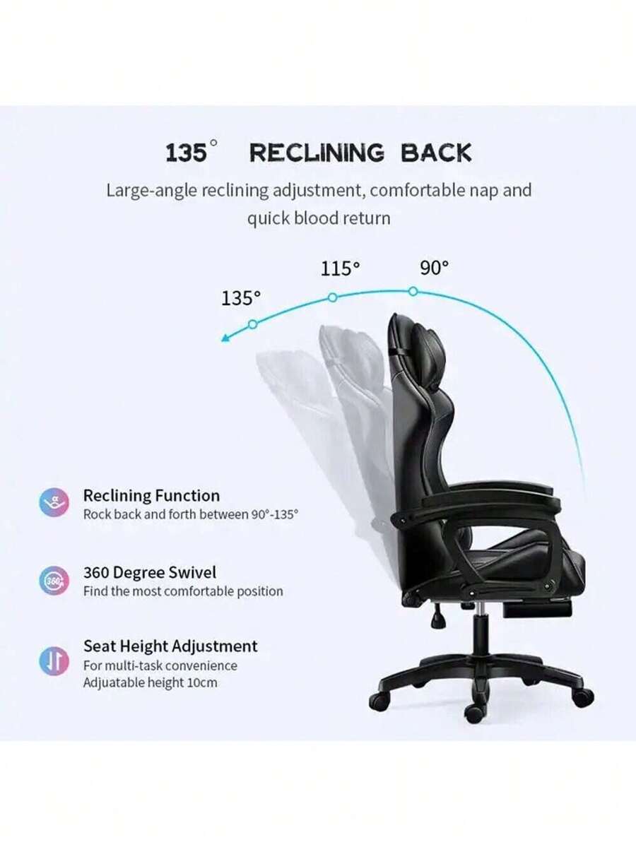 Luxury Executive Racing Gaming Office Chair Gas Lift Swivel Computer