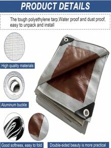 Bạt che dày, vải chống thấm nước và mưa, vải che nắng và mưa cho mái ngoài trời, vải che nắng và cách nhiệt, vải bạt xe tải, vải dầu, thích hợp cho mái che, lều trên mái, cắm trại, thuyền, ban công, hồ bơi, xe RV, v.v. - Bạt hai mặt Yinka - Xem 2