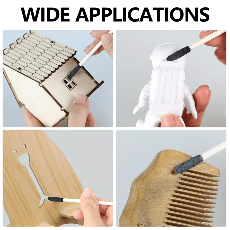 5pcs Emery Stick, Wooden Material, DoubleEnded Design, DoubleEnded