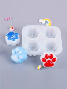 1 件 DIY 树脂动物爪吊坠硅胶模具迷你猫爪吊坠猫爪狗爪吊坠铸造硅胶模具适用于 DIY 珠宝制作 - 白色 - 查看 5