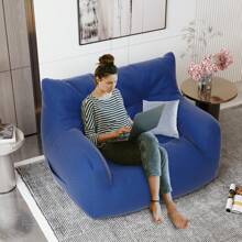 JOYRACER Oversized Bean Bag Chair For Adults, 2-Seater Loveseat Sofa, Bean Bag Couch With Filler Giant Living Room Bean Bag Chair With Pocket, Big Lazy Sofa Accent Chair For Gaming, Reading(Beige/Gray/Pink/Royal Blue) - 寶藍色 - 查看 2