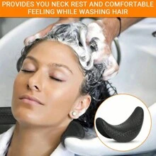 Hair Salon Shampoo Neck Cushion, Hair Washing Bed Pad, Silicone Neck Collar Mat For Water Rinsing - Black - View 4