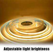 1 pezzo Striscia LED COB dimmerabile da 5V, con controller a tre pulsanti, la luminosità può essere regolata liberamente, la striscia può essere tagliata e incollata liberamente, adatta per armadietti, tavoli, comodini e altre decorazioni luminose.