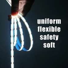 1 pezzo Striscia LED COB dimmerabile da 5V, con controller a tre pulsanti, la luminosità può essere regolata liberamente, la striscia può essere tagliata e incollata liberamente, adatta per armadietti, tavoli, comodini e altre decorazioni luminose.