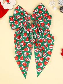 1pc Christmas/Halloween Pumpkin Head, Clown, Ghost Pattern Bowknot Hairclip Barrette Accessories, Suitable For Festival Party Gifts (Plus Size)