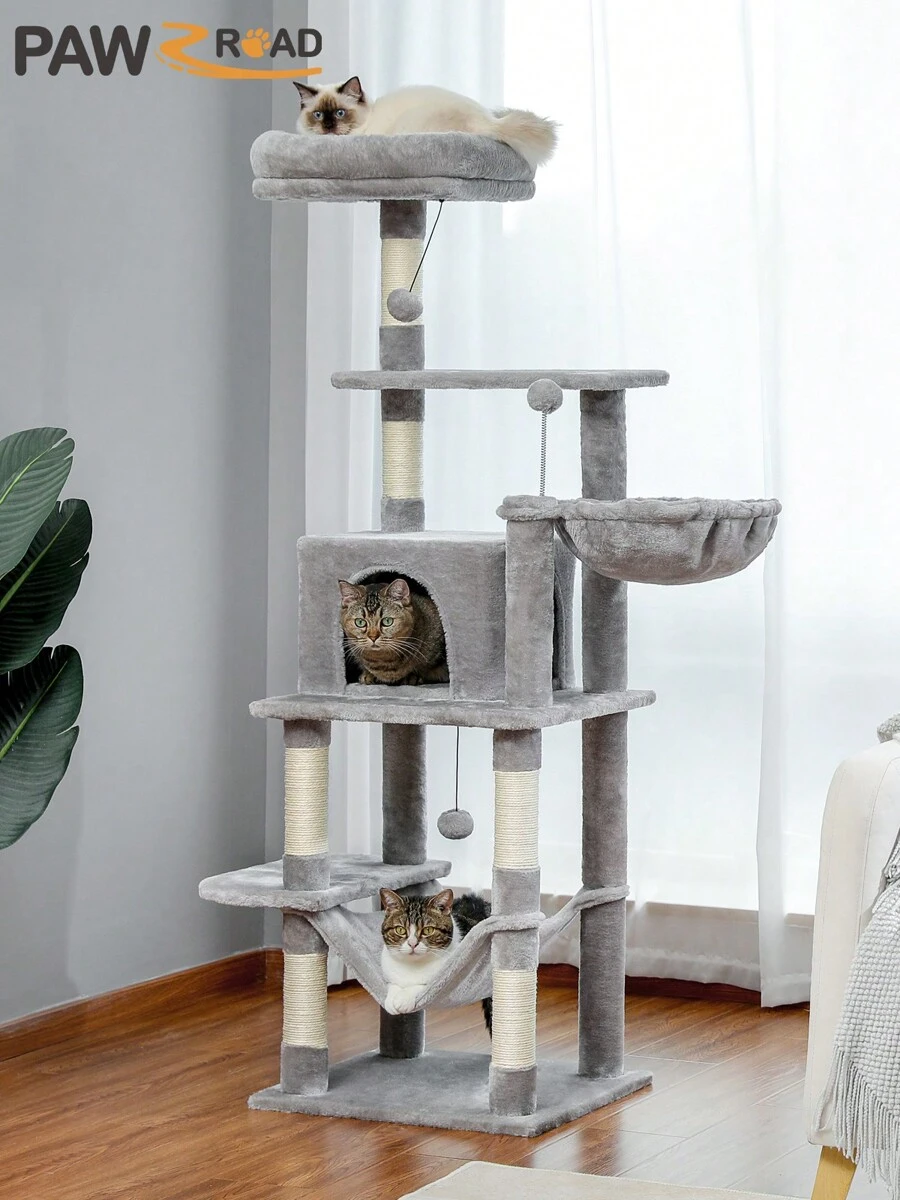 PAWZ Road PAWZ Road 60'' Cat Tree, Tall Cat Tower, MultiLevel Cat