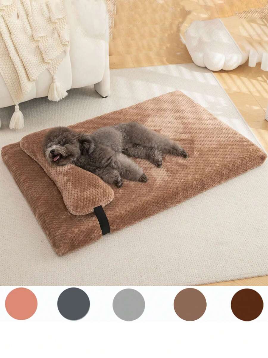 1件装 Langxingcs 高回弹宠物垫，适用于狗、猫、宠物床，可水洗，保暖，蓬松，防滑，哺乳垫，易于清洁，四季皆宜