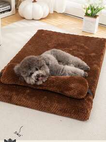 1件装 Langxingcs 高回弹宠物垫，适用于狗、猫、宠物床，可水洗，保暖，蓬松，防滑，哺乳垫，易于清洁，四季皆宜 - 彩色 - 查看 7