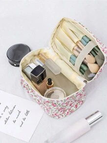 1 pieza Bolsa de cosméticos, Bolsa de maquillaje para viaje, hogar, escuela, dormitorios, artículos esenciales, gran capacidad, para mujeres, almacenamiento de maquillaje y artículos de tocador, embrague multifuncional, bolsa de aseo unisex
