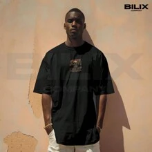 Oversized Streetwear T-Shirt Men's 100% Cotton Alive In Christ Shirt Unisex Blouse - Black - View 2